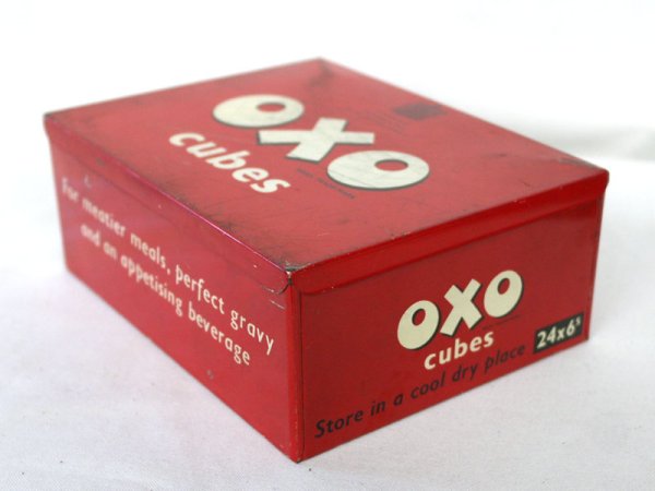 画像1: ビンテージ缶　OXO CUBES (1)