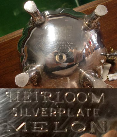 画像2: シルバープレート　ティー・サービスセット　Heirloom Silverplate Melon